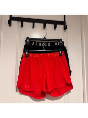 2 Under Armour red and black shortsSize...